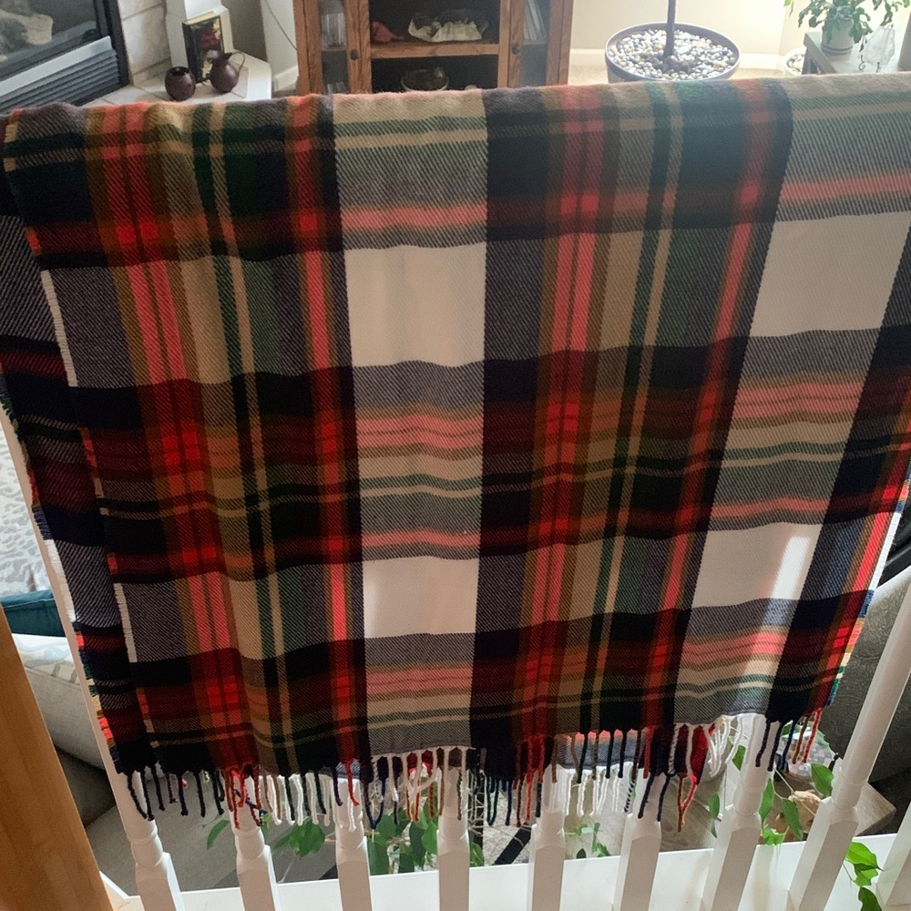 Plaid Multicolor Blanket Scarf